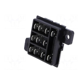 Socket | PIN: 11 | 10A | 240VAC | H: 16mm | W: 37.8mm | Mounting: on panel