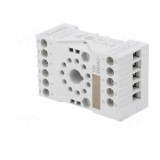 Socket | PIN: 11 | 10A | 250VAC | for DIN rail mounting | Series: HR70