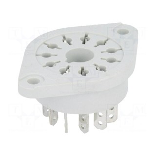 Socket | PIN: 11 | 10A | 250VAC | on panel | for soldering | Series: R15