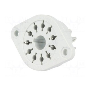 Socket | PIN: 11 | 10A | 250VAC | on panel | for soldering | Series: R15