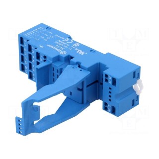 Socket | PIN: 14 | 10A | 250VAC | for DIN rail mounting | spring clamps