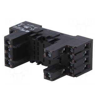 Socket | PIN: 14 | 12A | 250VAC | for DIN rail mounting | Series: PT