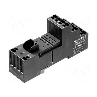Socket | PIN: 14 | 6A | 240VAC | H: 48mm | W: 28mm | for DIN rail mounting