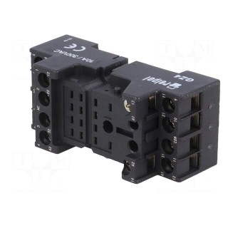 Socket | PIN: 14 | 6A | 250VAC | Mounting: DIN | Leads: screw terminals