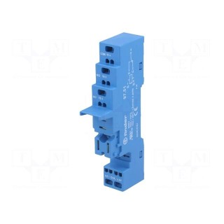 Socket | PIN: 5 | 10A | 250VAC | Mounting: DIN | Leads: spring clamps
