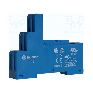 Socket | PIN: 5 | 10A | 250VAC | Mounting: DIN | Leads: screw terminals