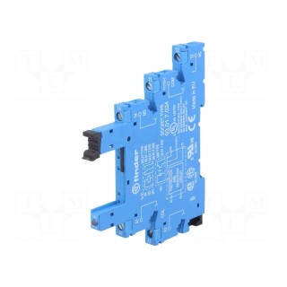 Socket | PIN: 5 | 6A | 250VAC | Mounting: DIN | Leads: screw terminals