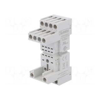 Socket | PIN: 8 | 10A | 250VAC | Mounting: DIN | Series: HR60