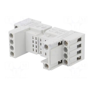 Socket | PIN: 8 | 10A | 250VAC | for DIN rail mounting | Series: HR60