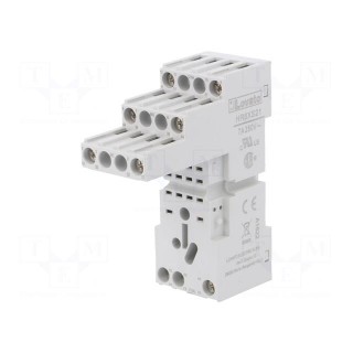 Socket | PIN: 8 | 10A | 250VAC | for DIN rail mounting | Series: HR60