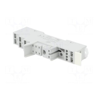 Socket | PIN: 8 | 10A | 250VAC | for DIN rail mounting | spring clamps