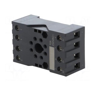 Socket | PIN: 8 | 10A | 250VAC | on panel,for DIN rail mounting