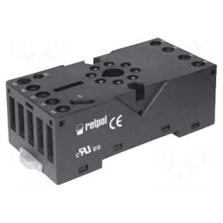 Socket | PIN: 8 | 10A | 250VAC | on panel,for DIN rail mounting | octal