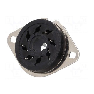 Socket | PIN: 8 | 10A | 250VAC | on panel | for soldering | Series: MT