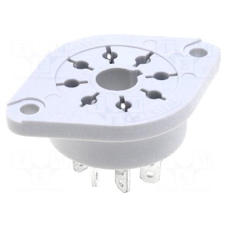 Socket | PIN: 8 | 10A | 250VAC | on panel | for soldering | Series: R15
