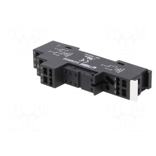 Socket | PIN: 8 | 10A | 300VAC | for DIN rail mounting | spring clamps