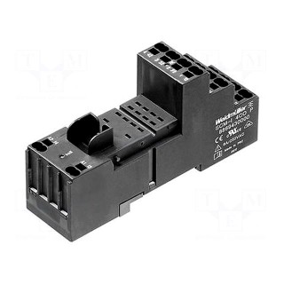 Socket | PIN: 8 | 12A | 240VAC | H: 48mm | W: 28mm | for DIN rail mounting