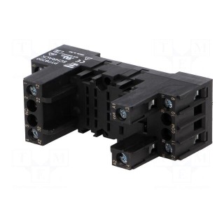 Socket | PIN: 8 | 12A | 250VAC | for DIN rail mounting | Series: PT