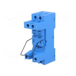 Socket | PIN: 8 | 12A | 250VAC | Mounting: DIN | Leads: screw terminals