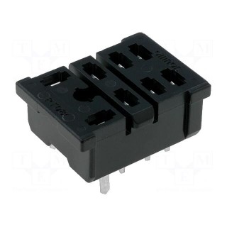 Socket | PIN: 8 | 15A | 250VAC | H: 12mm | W: 22mm | PCB | for PCB | Series: LY2