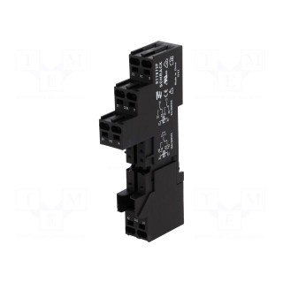 Socket | PIN: 8 | 16A | 240VAC | H: 48.3mm | W: 15.8mm | spring clamps