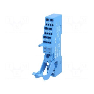 Socket | PIN: 8 | 8A | 250VAC | Mounting: DIN | Leads: spring clamps