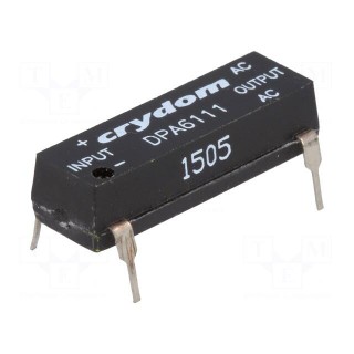Relay: solid state | Icntrl: 10÷35mA | 1A | 20÷280VAC | THT | DIP