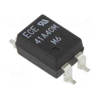 Relay: solid state | Icntrl max: 50mA | 130mA | max.400VAC | 30Ω | SMD4