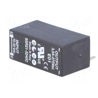 Relay: solid state | SPST-NO | Ucntrl: 10÷32VDC | 3A | 12÷275VAC