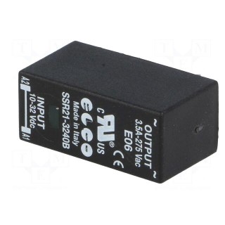 Relay: solid state | SPST-NO | Ucntrl: 10÷32VDC | 3A | 12÷275VAC