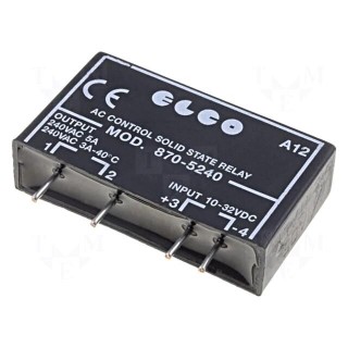 Relay: solid state | SPST-NO | Ucntrl: 10÷32VDC | 5A | 12÷275VAC
