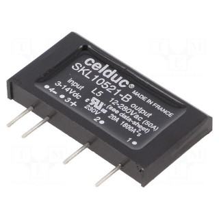 Relay: solid state | SPST-NO | Ucntrl: 3÷14VDC | 50A | 12÷280VAC