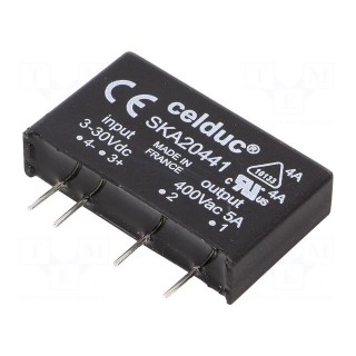 Relay: solid state | SPST-NO | Ucntrl: 3÷30VDC | 5A | 12÷460VAC