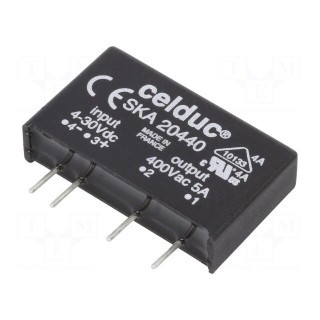 Relay: solid state | SPST-NO | Ucntrl: 4÷30VDC | 5A | 12÷460VAC
