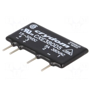 Relay: solid state | Ucntrl: 15÷32VDC | 5A | 48÷530VAC | THT | SIP
