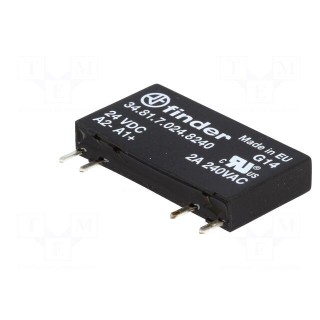 Relay: solid state | Ucntrl: 16÷30VDC | 2A | 12÷240VAC | PCB,socket