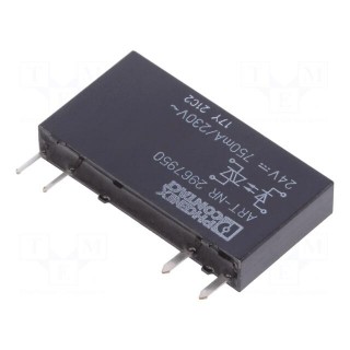 Relay: solid state | Ucntrl: 19.2÷28.8VDC | 750mA | 24÷253VAC | socket