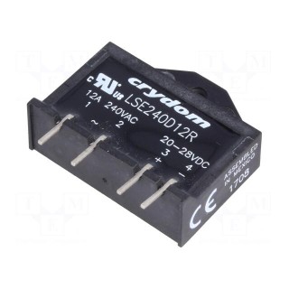 Relay: solid state | Ucntrl: 20÷28VDC | 12A | 24÷280VAC | THT | SIP