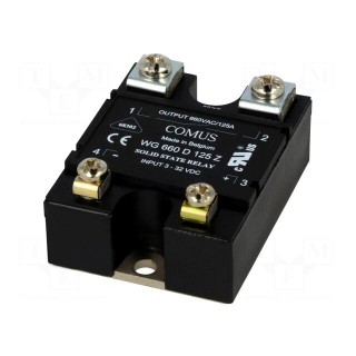 Relay: solid state | Ucntrl: 3÷32VDC | 125A | 24÷660VAC | -20÷80°C