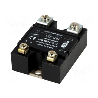 Relay: solid state | Ucntrl: 3÷32VDC | 50A | 24÷660VAC | -20÷80°C