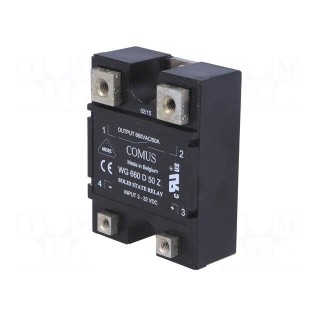 Relay: solid state | Ucntrl: 3÷32VDC | 50A | 24÷660VAC | -20÷80°C