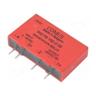 Relay: solid state | Ucntrl: 3÷32VDC | Icntrl max: 25mA | 5A | 1÷100VDC
