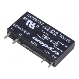 Relay: solid state | Ucntrl: 38÷72VDC | 2A | 24÷280VAC | THT | SIP