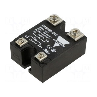 Relay: solid state | Ucntrl: 4.5÷32VDC | 50A | 24÷690VAC | -20÷70°C
