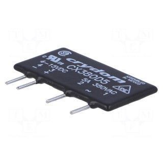 Relay: solid state | Ucntrl: 4÷15VDC | 5A | 48÷530VAC | THT | SIP