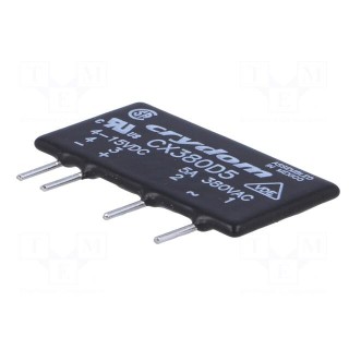 Relay: solid state | Ucntrl: 4÷15VDC | 5A | 48÷530VAC | THT | SIP