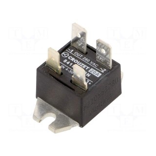 Relay: solid state | Ucntrl: 4÷30VDC | 20A | 24÷280VAC | -40÷80°C | IP20