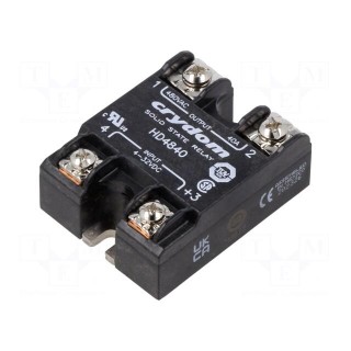 Relay: solid state | Ucntrl: 4÷32VDC | 40A | 48÷530VAC | -40÷80°C