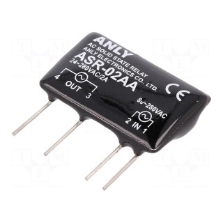 Relay: solid state | Ucntrl: 80÷280VAC | 2A | 24÷280VAC | THT | SIP