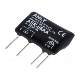 Relay: solid state | Ucntrl: 80÷280VAC | 6A | 24÷280VAC | THT | SIP
